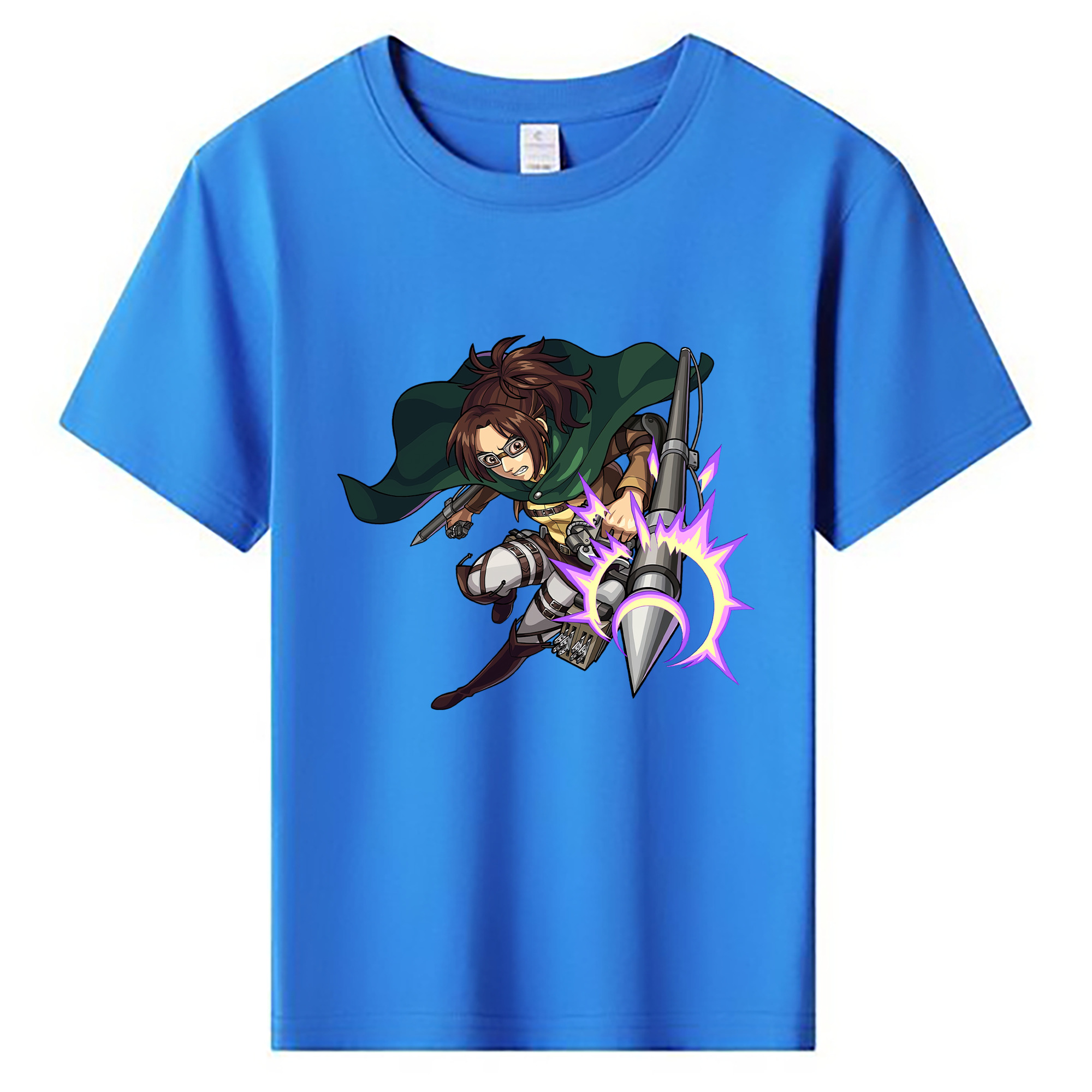 （画像用） 進撃の巨人 ハンジ·ゾエ Attack on Titan Hanji Zoe 綿100％キッズTシャツ（フロントプリント）